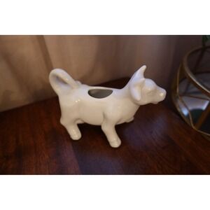White porcelain‎ cow creamer pitcher